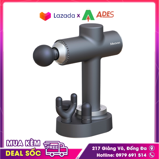  Súng massage trị liệu đau nhức giảm căng cơ XIAOMI MEAVON FASCIA GUN - Hàng Chính Hãng 