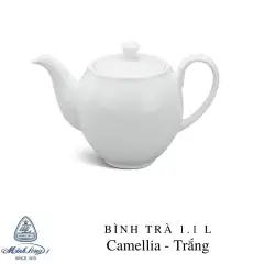 [HCM]Bình trà gốm sứ minh long Bình trà 1.1 L  Camellia Trắng - 011138000