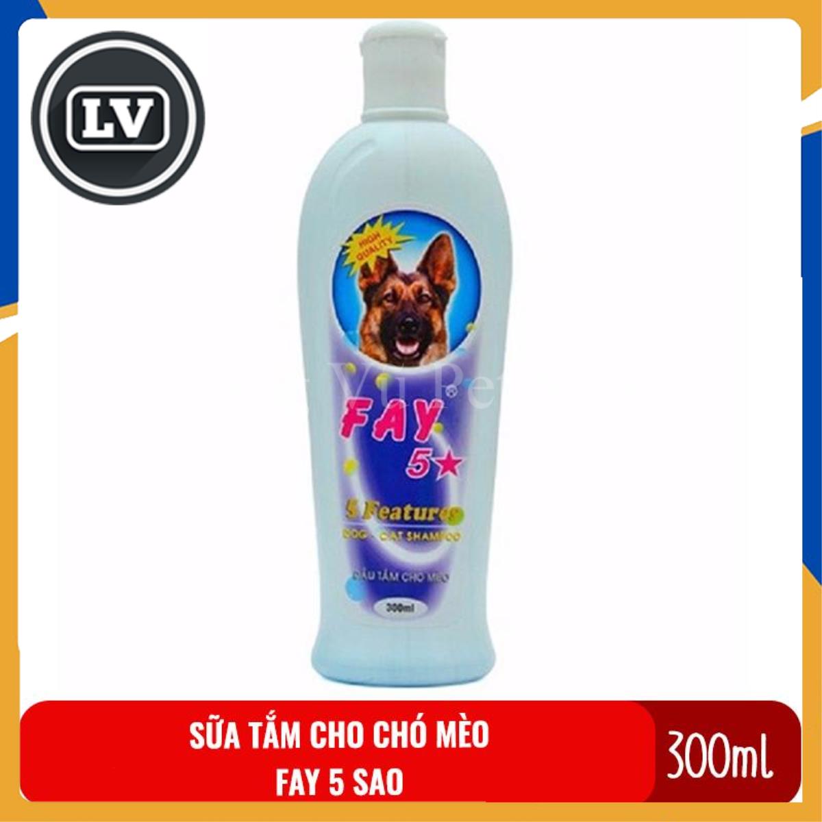 Sữa tắm cho chó mèo fay 5 sao 300ml - dầu tắm fay 5 sao 300ml