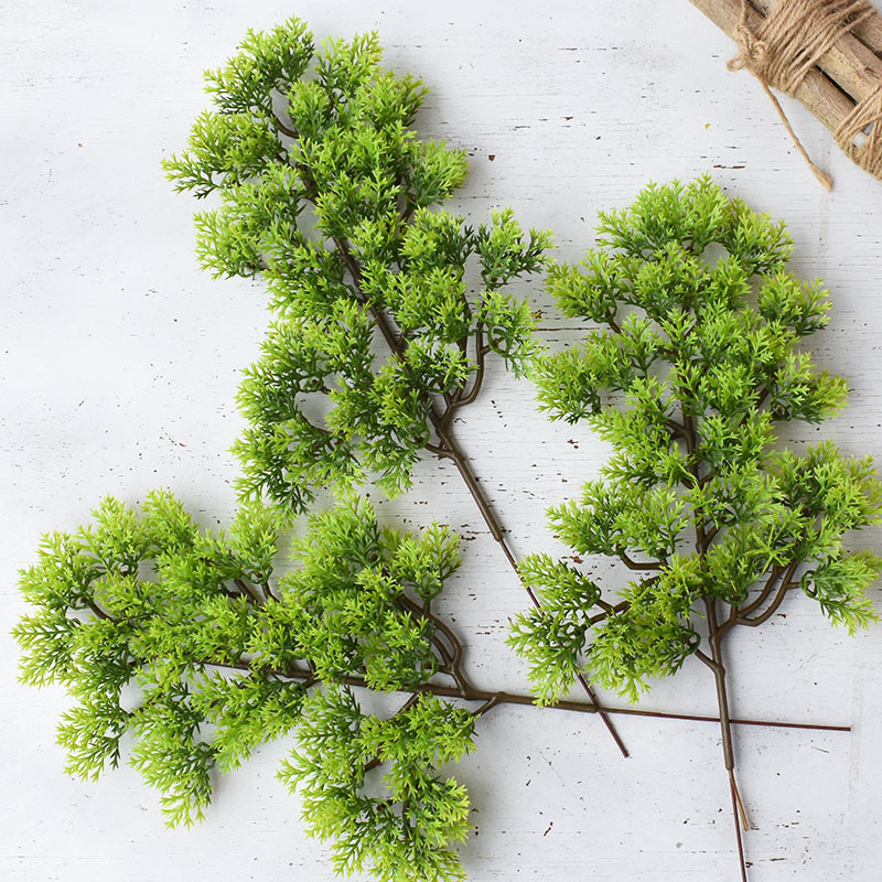 Mô hình lá Tùng bách (Màu xanh) - Tráng trí gỗ, lũa bonsai tuyệt đẹp - Hàng chất lượng cao, màu tự nhiên.