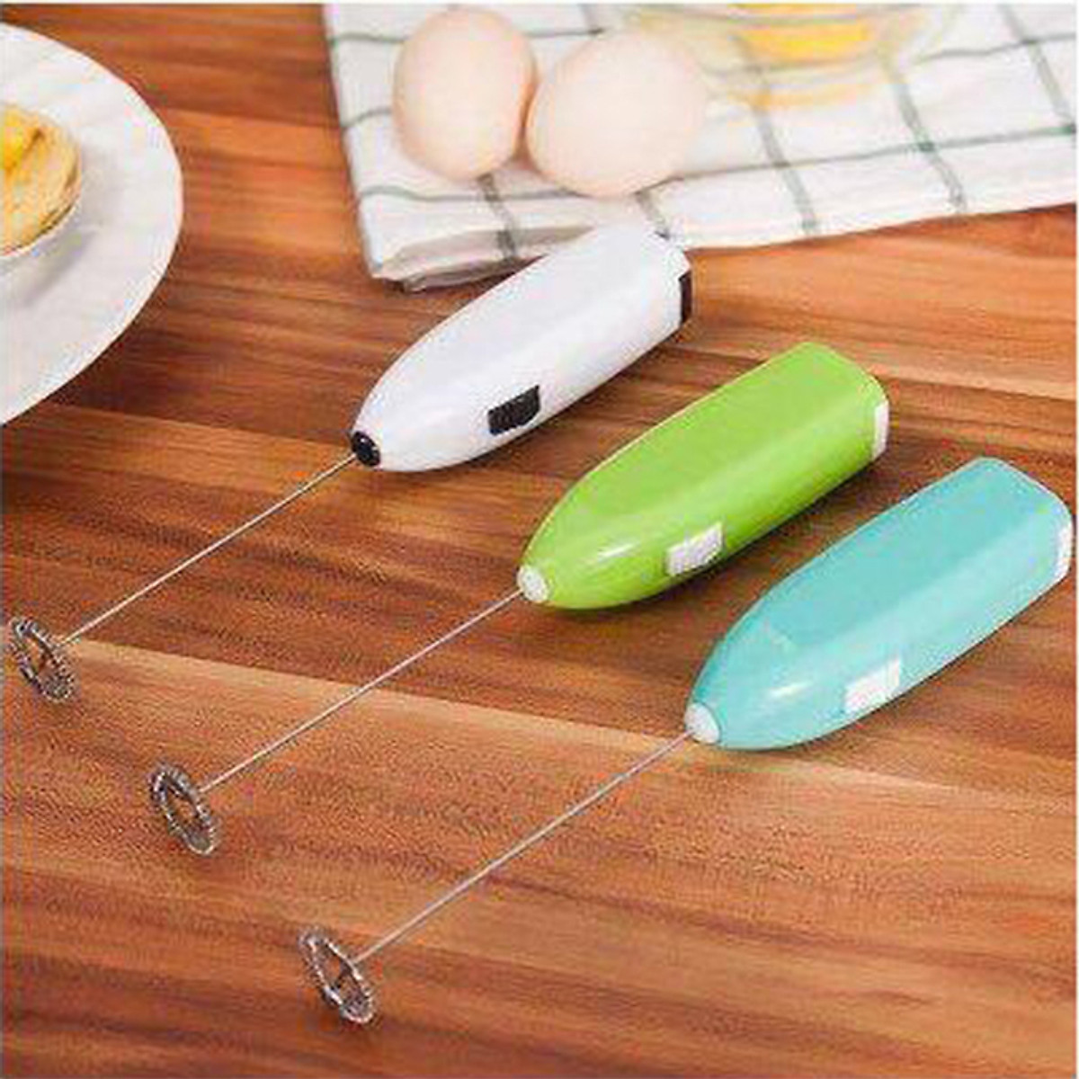 Máy đánh trứng, đánh sữa và tạo bọt cafe di động cầm tay 3 tốc độ sử dụng pin sạc cao cấp