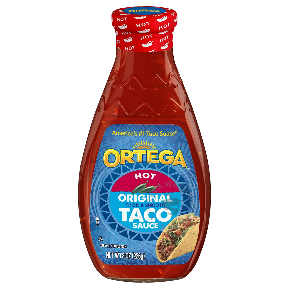Ortega Hot Original Taco Sauce, 226g (8 Oz.) Bottle