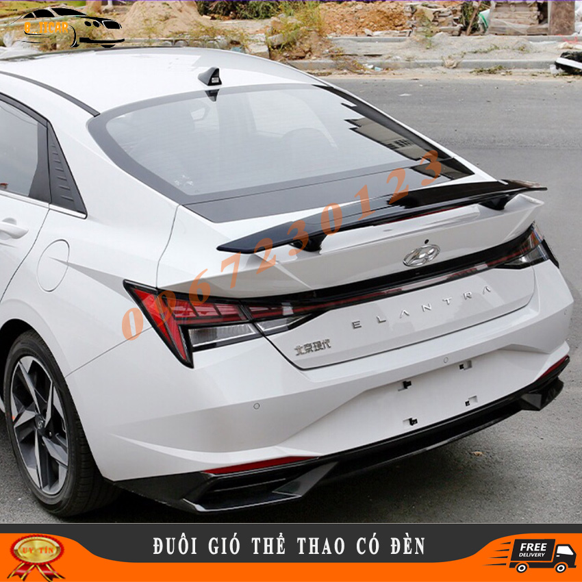 Đuôi gió, đuôi cá thể thao có đèn HYUNDAI ELANTRA hàng mộc chưa sơn
