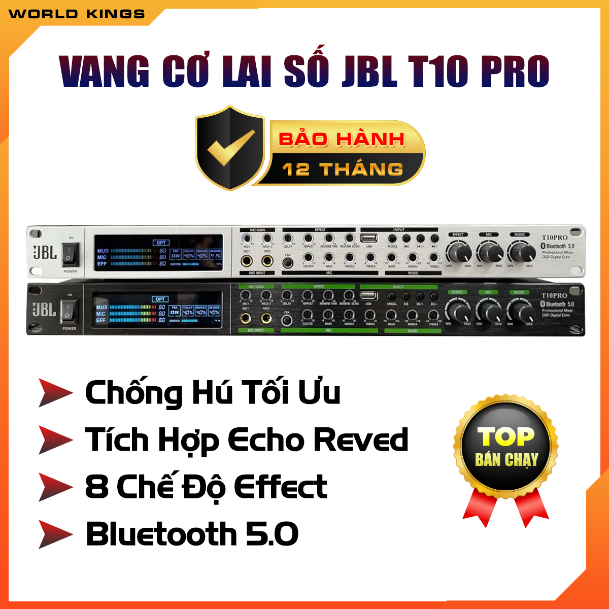 Top Vang Số Chống Hú Hay 2023, Phân Phối Sỉ Lẻ Vang Cơ Lai Số Jbl T10 Pro Bluetooth 5.0 Uy Tín Tại Hcm, Nút Fbx Chống Hú, Chỉnh Treble, Mid, Bass Riêng Biệt Của Mic, Nhạc, Chống Hú, Chống Ồn Chuyên Nghiệp Cho Karaoke Kinh Doanh, Phòng Trà