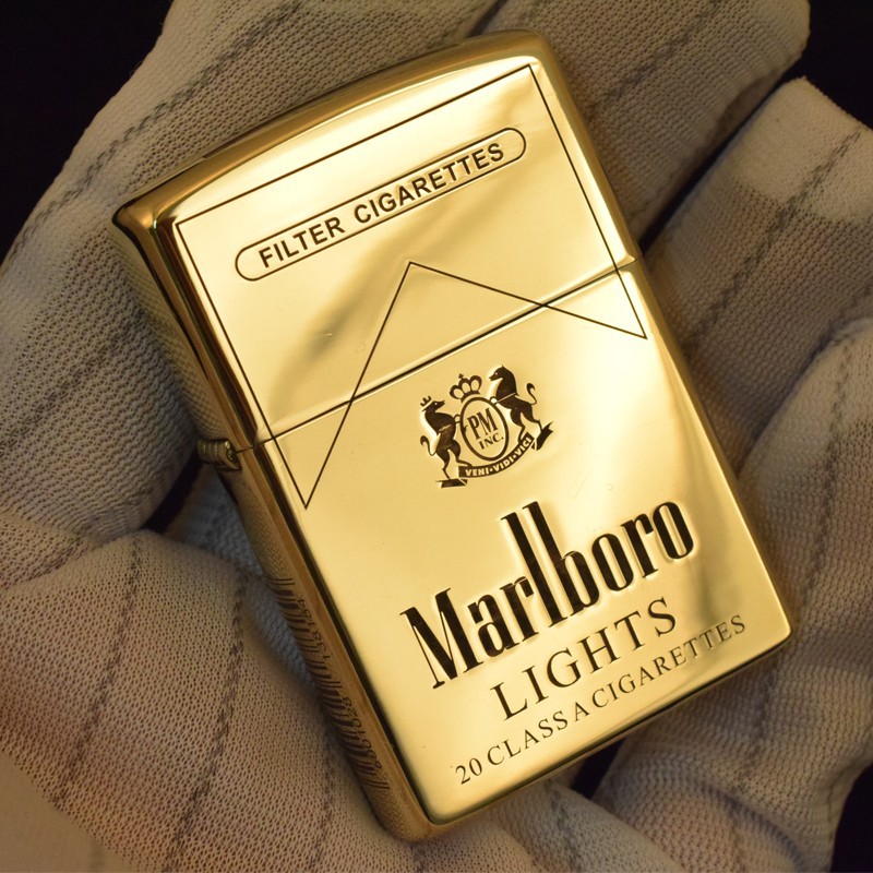 Bật lửa Zippo mẫu Marl-boro - Tặng phụ kiện kèm theo - Nhận khắc theo yêu cầu