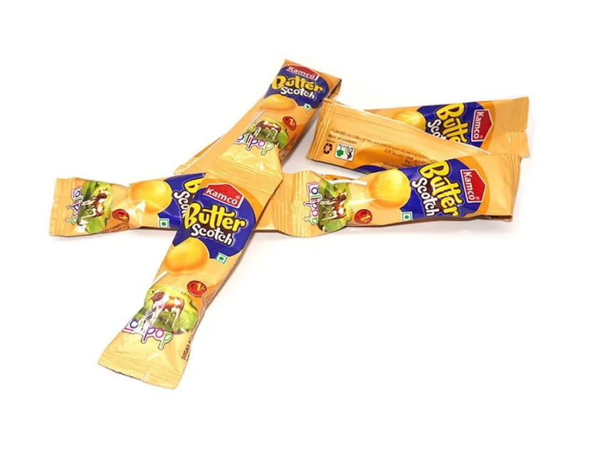 1 Cây Kẹo Mút Trái Cây Ấn Độ Butter Scotch Lollipop