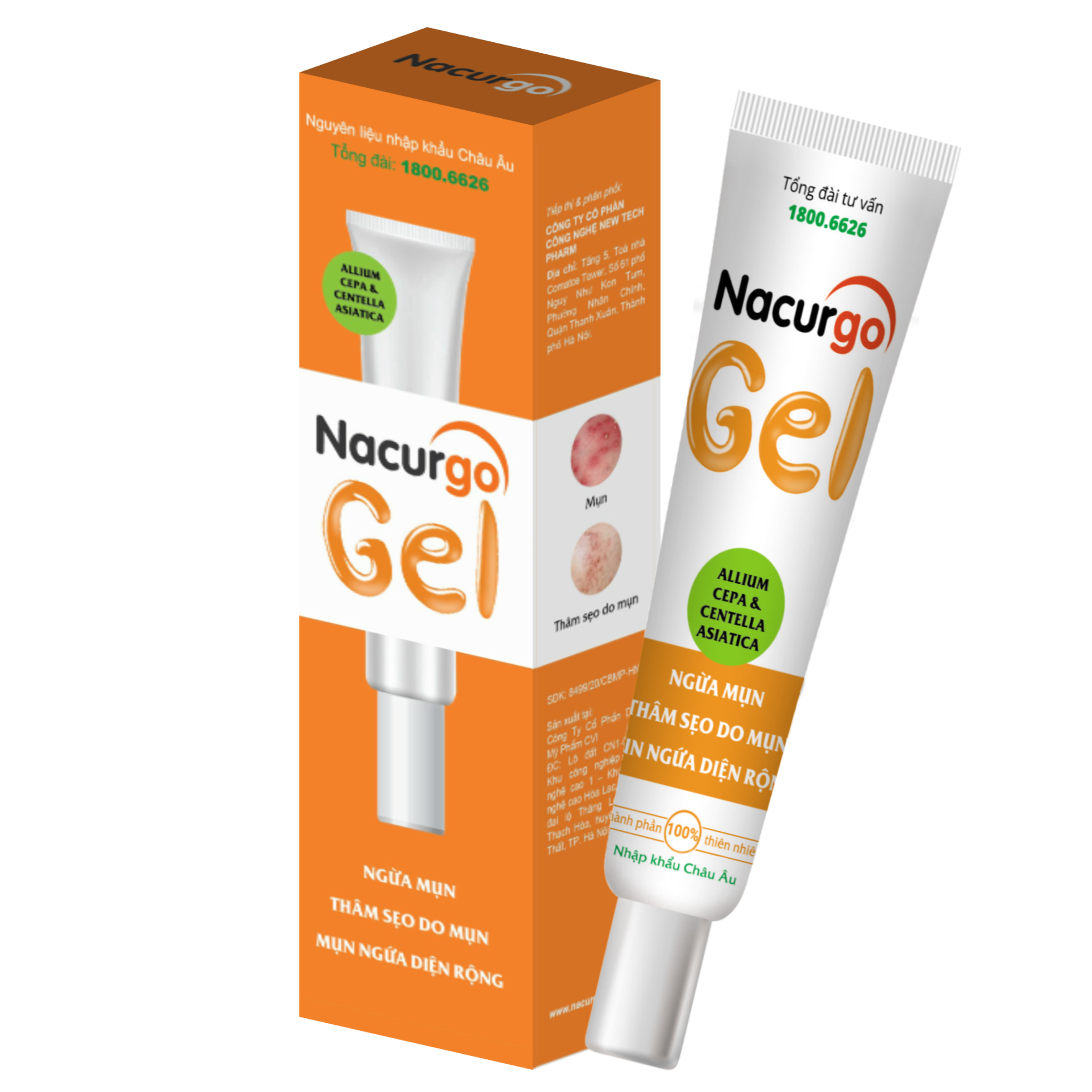 Nacurgo gel - đánh bay thâm sẹo mụn, sạch mụn mờ thâm