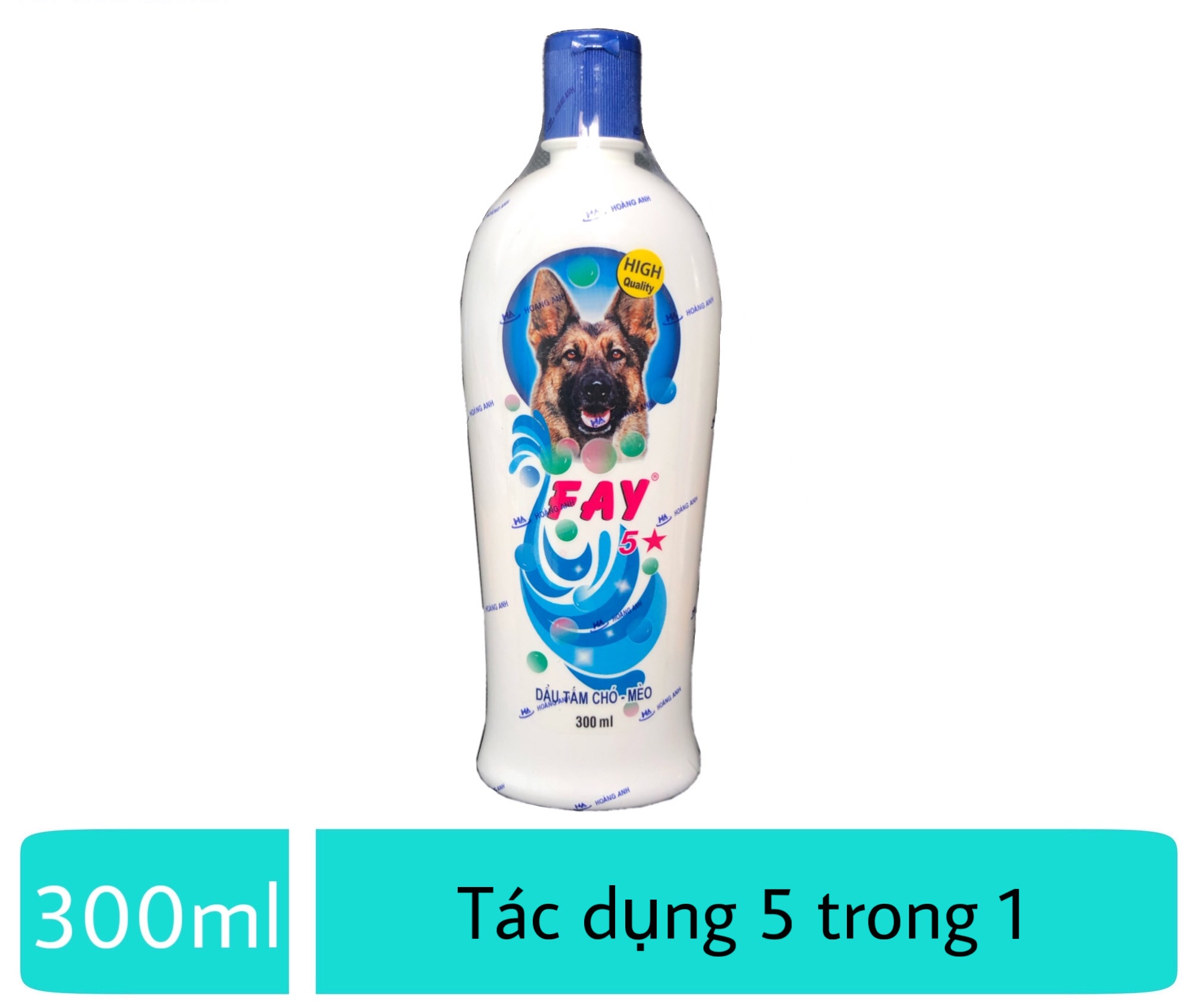 VX- Fay 5 sao 300ml Sữa tắm Fay 5 sao vệ sinh da lông, hỗ trợ làm sạch ve, rận, bọ chét, duy trì độ ẩm, giúp lông suôn mượt, khử mùi hôi. -