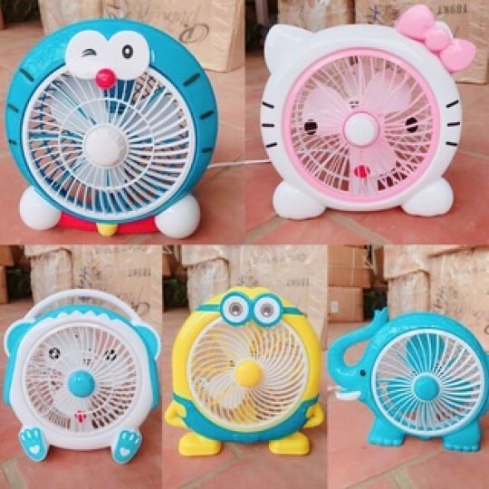 Quạt mini để bàn,quạt để bàn mini hình thú siêu yêu, Quạt văn phòng để bàn mini hình thú cắm điện
