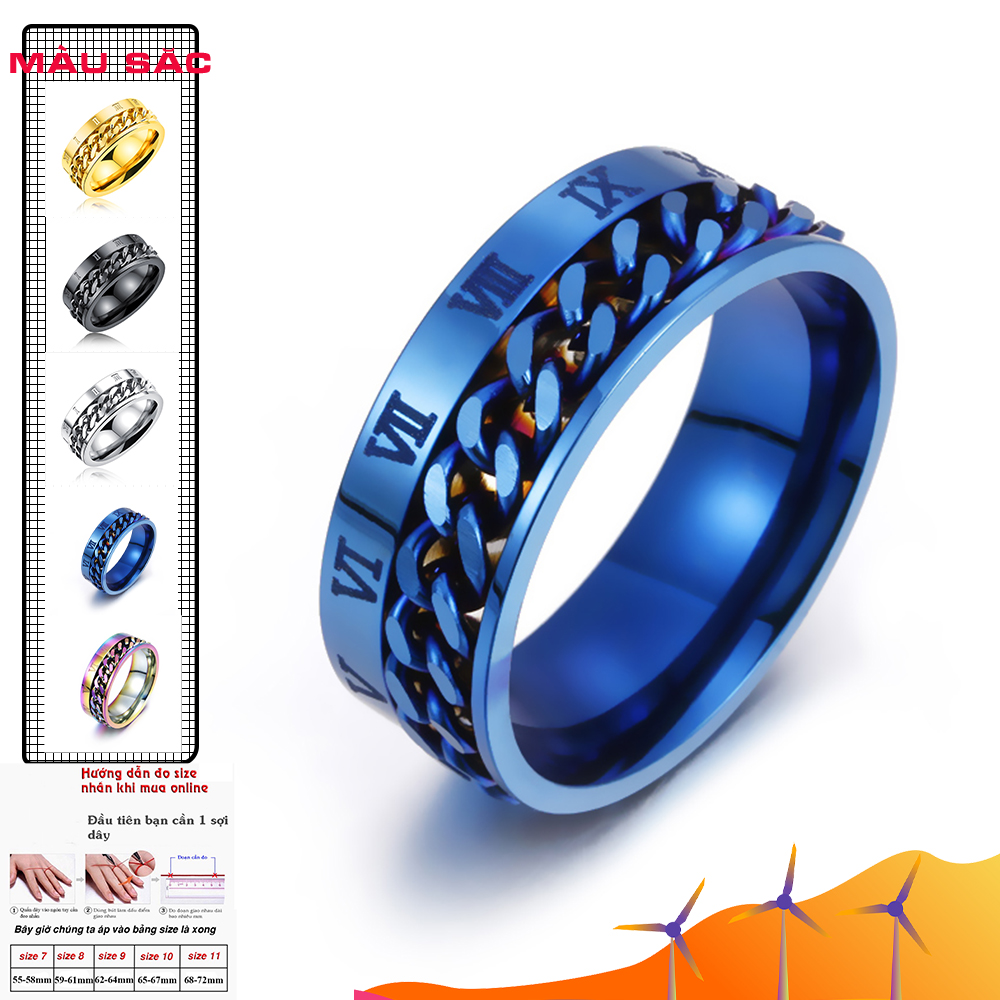 [HCM]NHẪN THÉP KHÔNG GỈ TITAN  XÍCH LA MÃ KHUI BIA TREND 2022