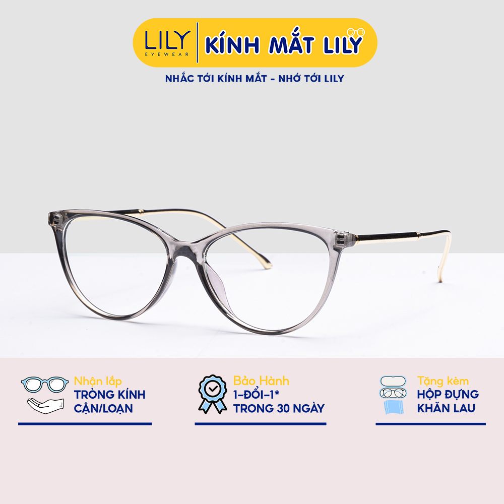 Kính mắt mèo nữ lilyeyewear kiểu dáng thanh mảnh thời trang 5029