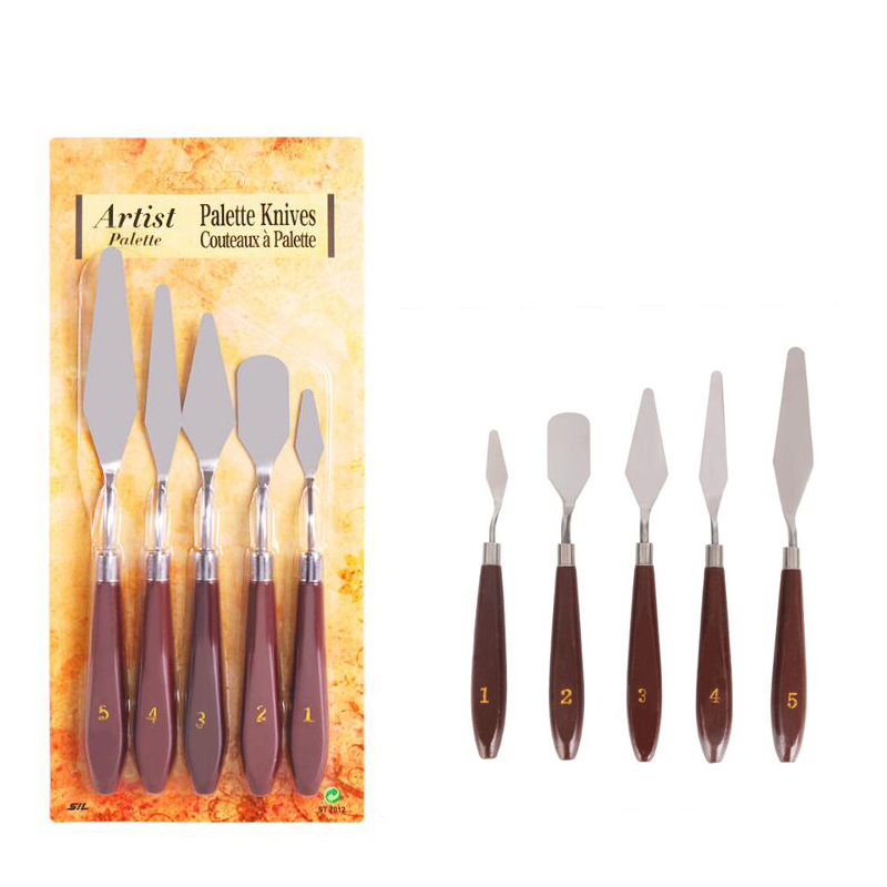 Bộ bay 5 chiếc pha màu/ bay trộn màu nhiều size chuyên nghiệp - palette knife