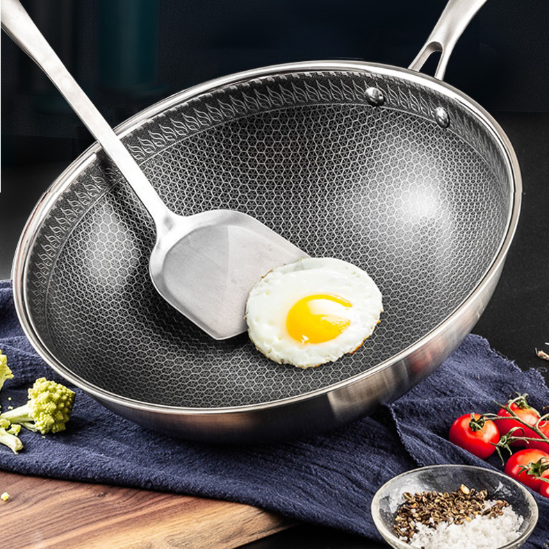 Chảo vân kim cương sâu chống dính tổ ong đường kính 32cm