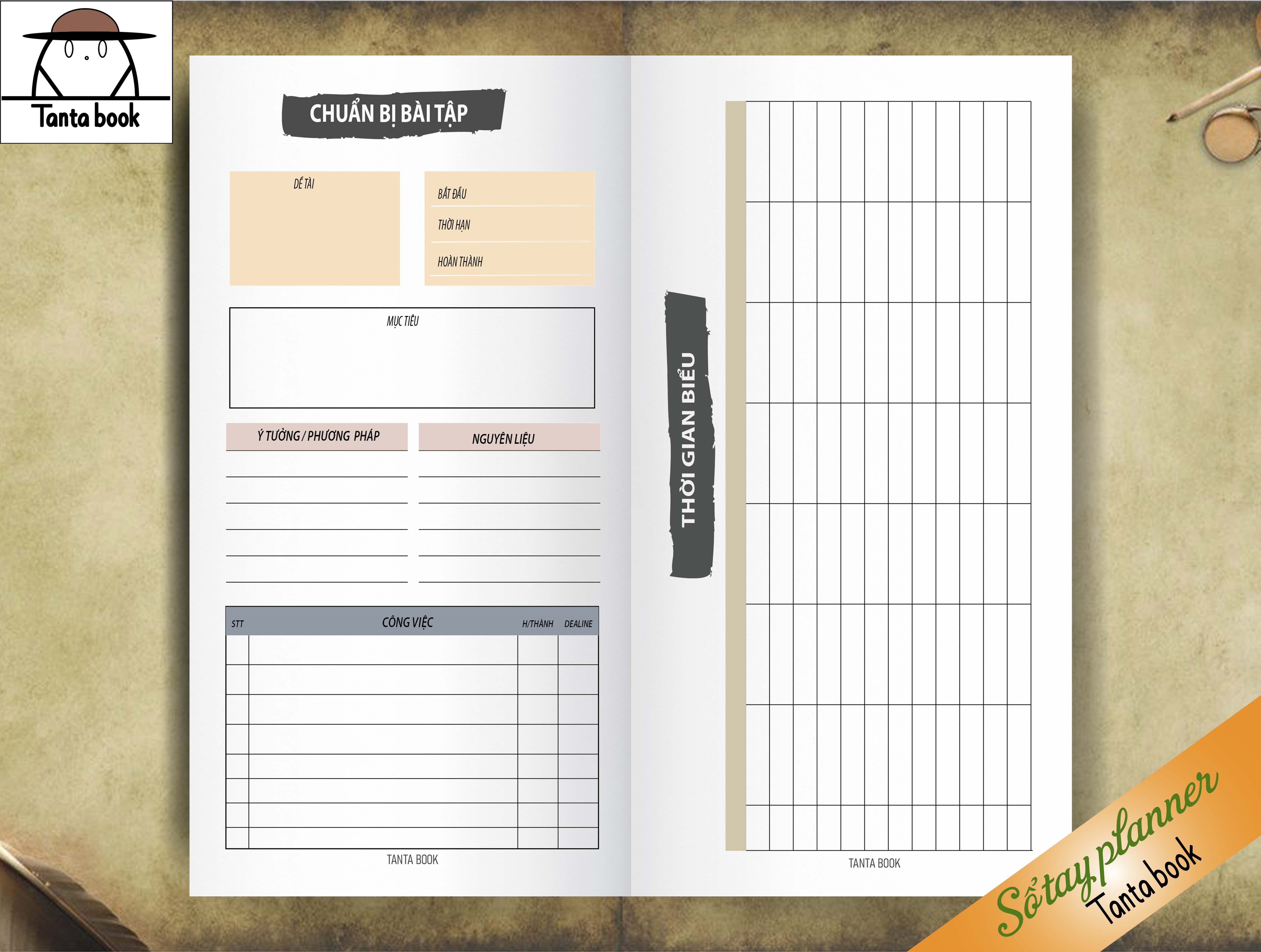 Sổ tay học tập học sinh sinh viên study planner ghi chép học tập hiệu quả hơn , 64 trang, bìa mềm