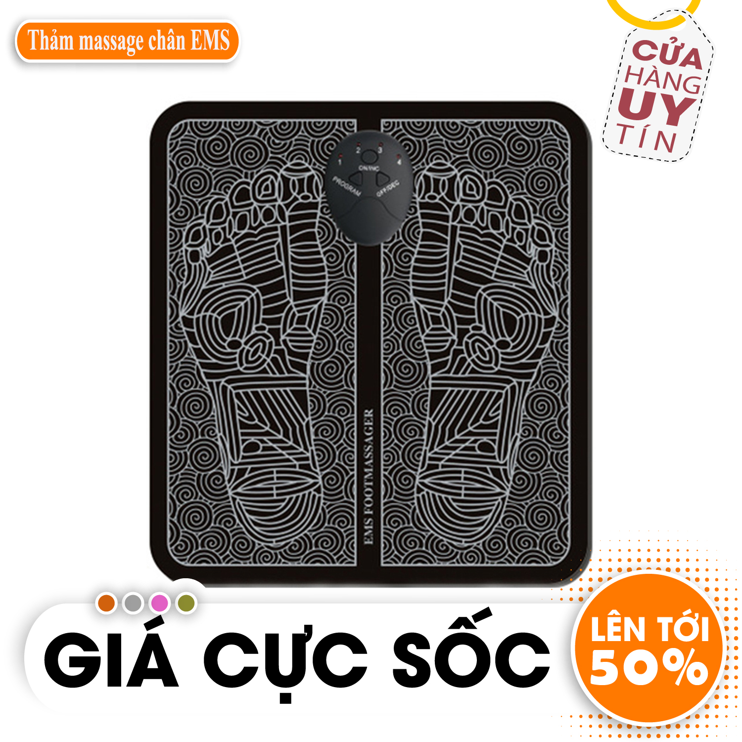 Thảm massage chân - Thảm mát xa - xung điện EMS, Kích Thích Cơ Bắp, Chăm Sóc Sức Khỏe Giảm Đau, giúp thư giãn