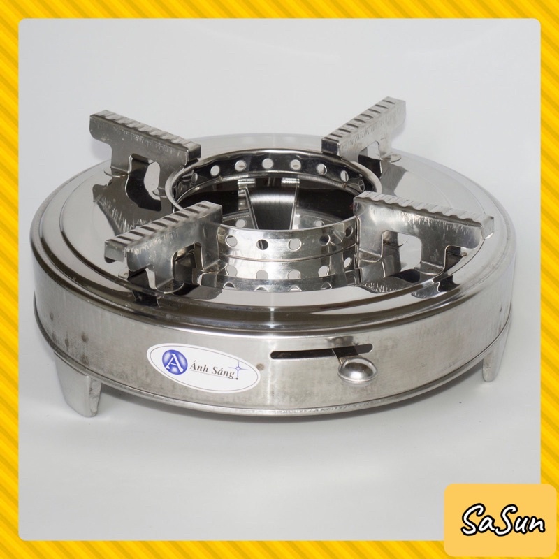 Bếp Cồn Mini , Bếp Cồn Inox Có Chắn Gió Nhỏ Gọn.