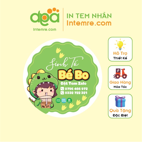 1000 tem in nhãn giấy decan dán intemre.com thiết kế theo yêu cầu kt: 3cm - sl: 1000