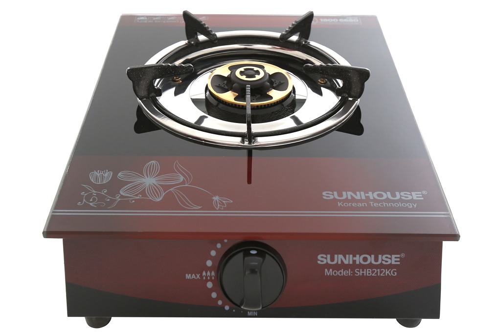 Bếp gas dương đơn kính họng gang Sunhouse SHB212KG