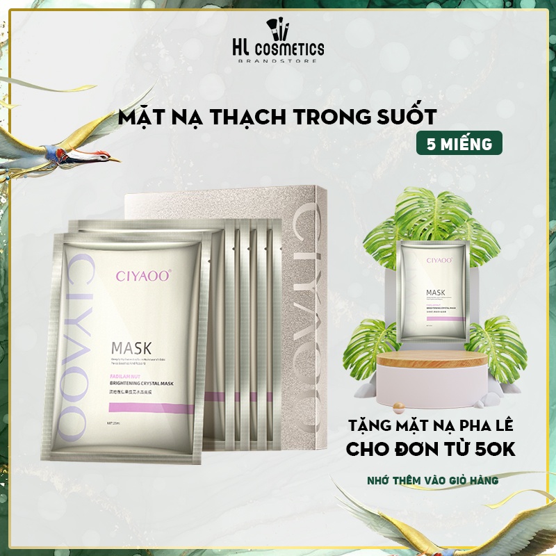 Mặt Nạ Dưỡng Trắng Da Và Cấp Ẩm CIYAOO Nội Địa Trung, Mặt Nạ Trong Suốt (Hộp 5 Miếng) QX0018