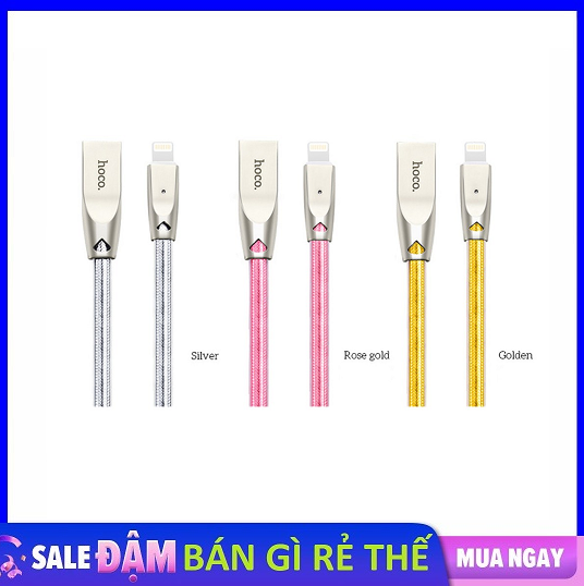 Cáp sạc 3 lớp tự ngắt hoco u9 lighting