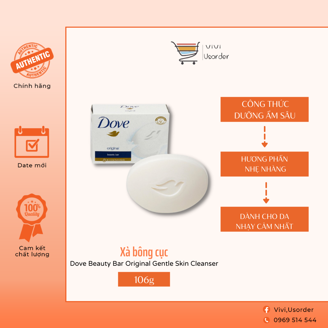 Xà bông cục - dove white mỹ 🇺🇸🇺🇸