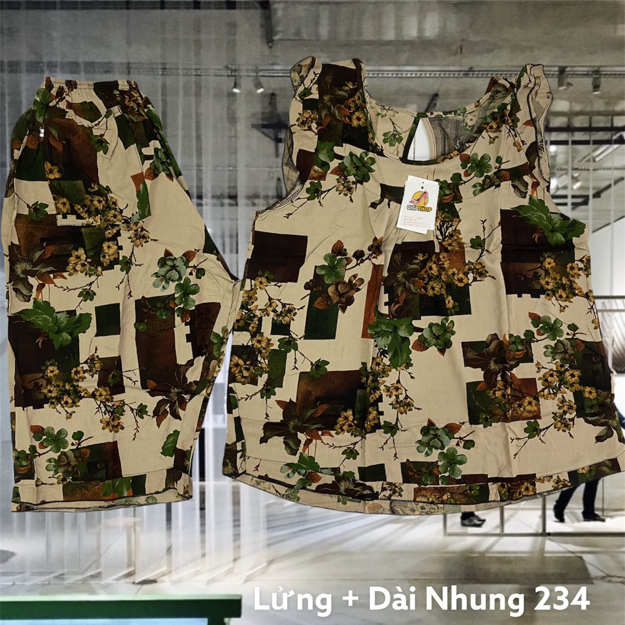 Đồ bộ nữ 52-80kg quần lửng tole lanh nhung cao cấp