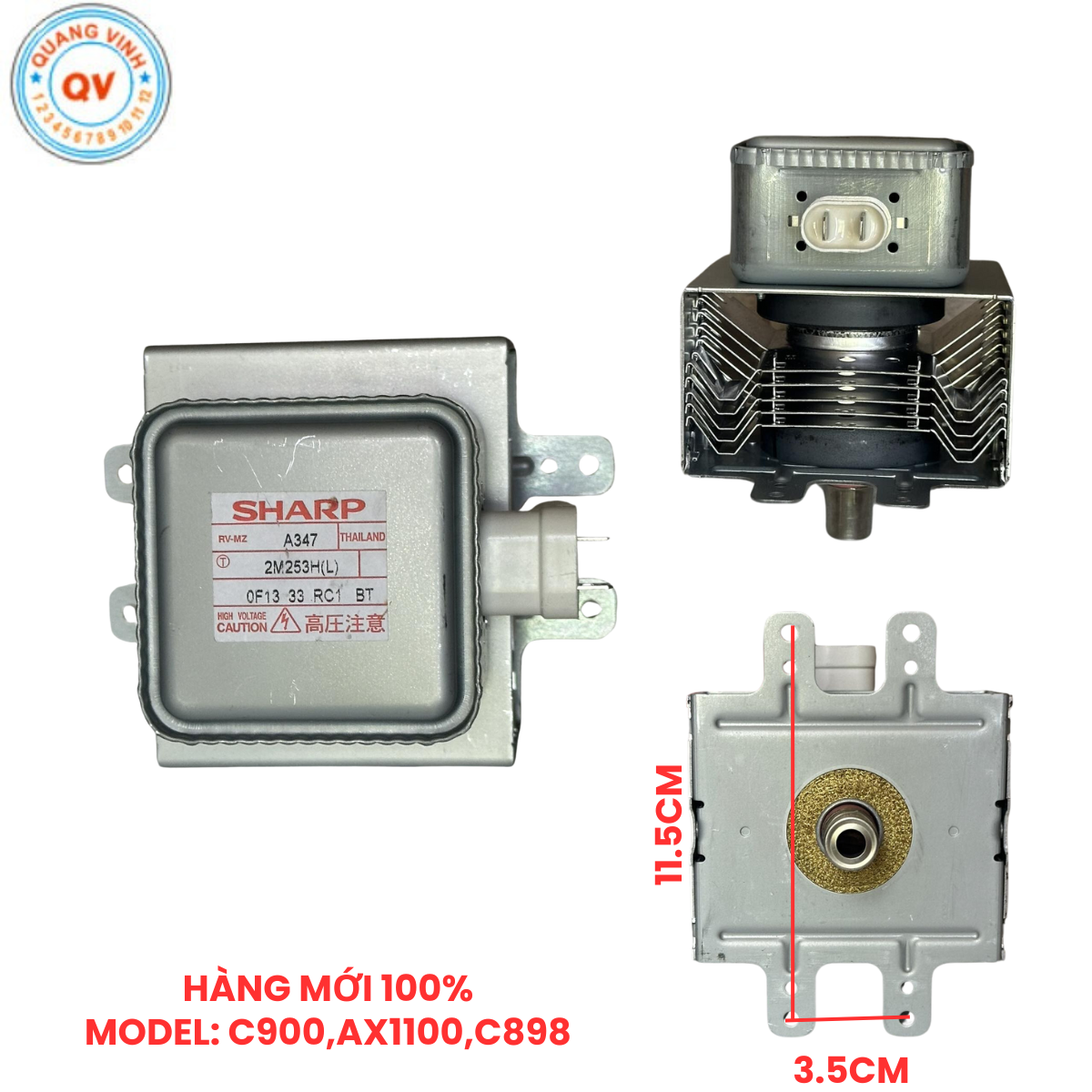 Đèn phát sóng lò vi sóng Sharp chân rời cùng hướng - Linh kiện lò vi sóng sharp