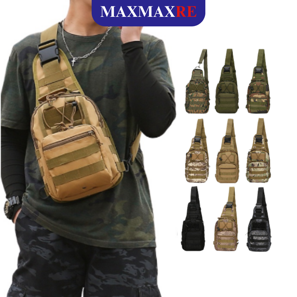 Túi đeo chéo Army, Túi đeo chéo nam nữ du lịch phượt chống thấm nước phong cách quân đội