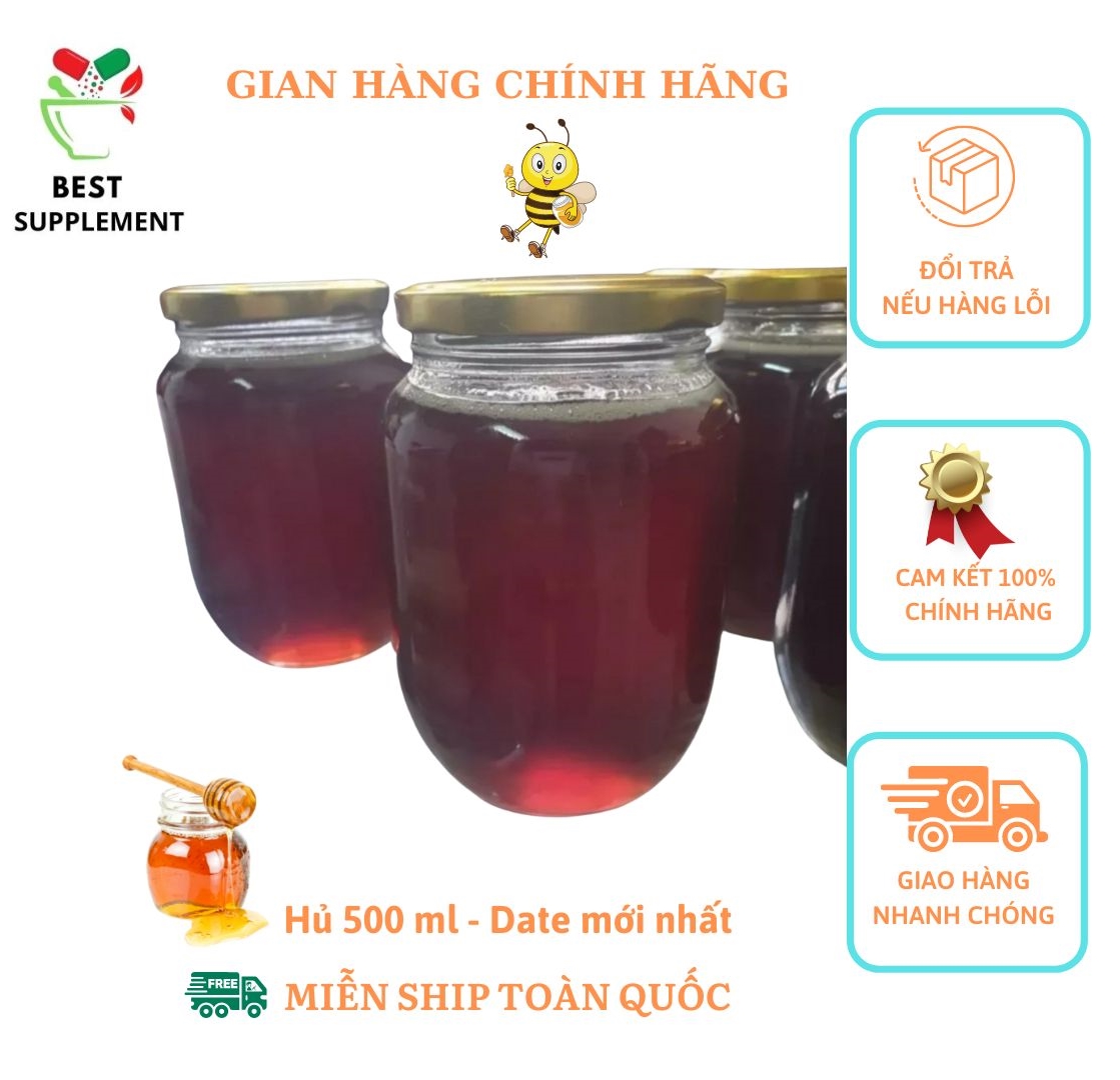 Mật ong rừng tràm long an , melaleuca honey, "mật ong manuka việt nam", hủ 500ml