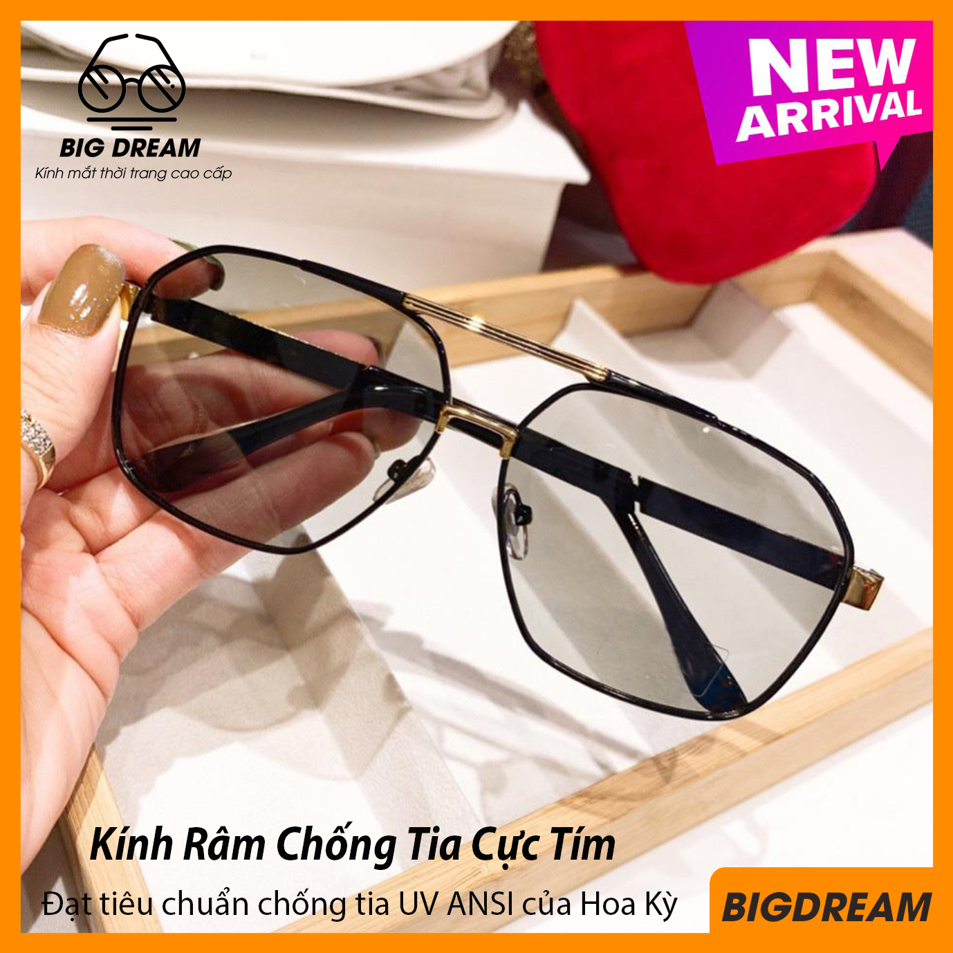 [TẶNG KÈM HỘP DA] Mắt kính thời trang nam cao cấp BDGC5023 tròng đổi màu theo nhiệt độ tròng kính chống tia UV - Bảo hành 12 tháng 1 đổi 1