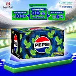 Thùng 24 Chai Nước Ngọt Giải Khát Có Gaz Pepsi Vị Chanh Không Calo, Không Đường (390ml /chai)