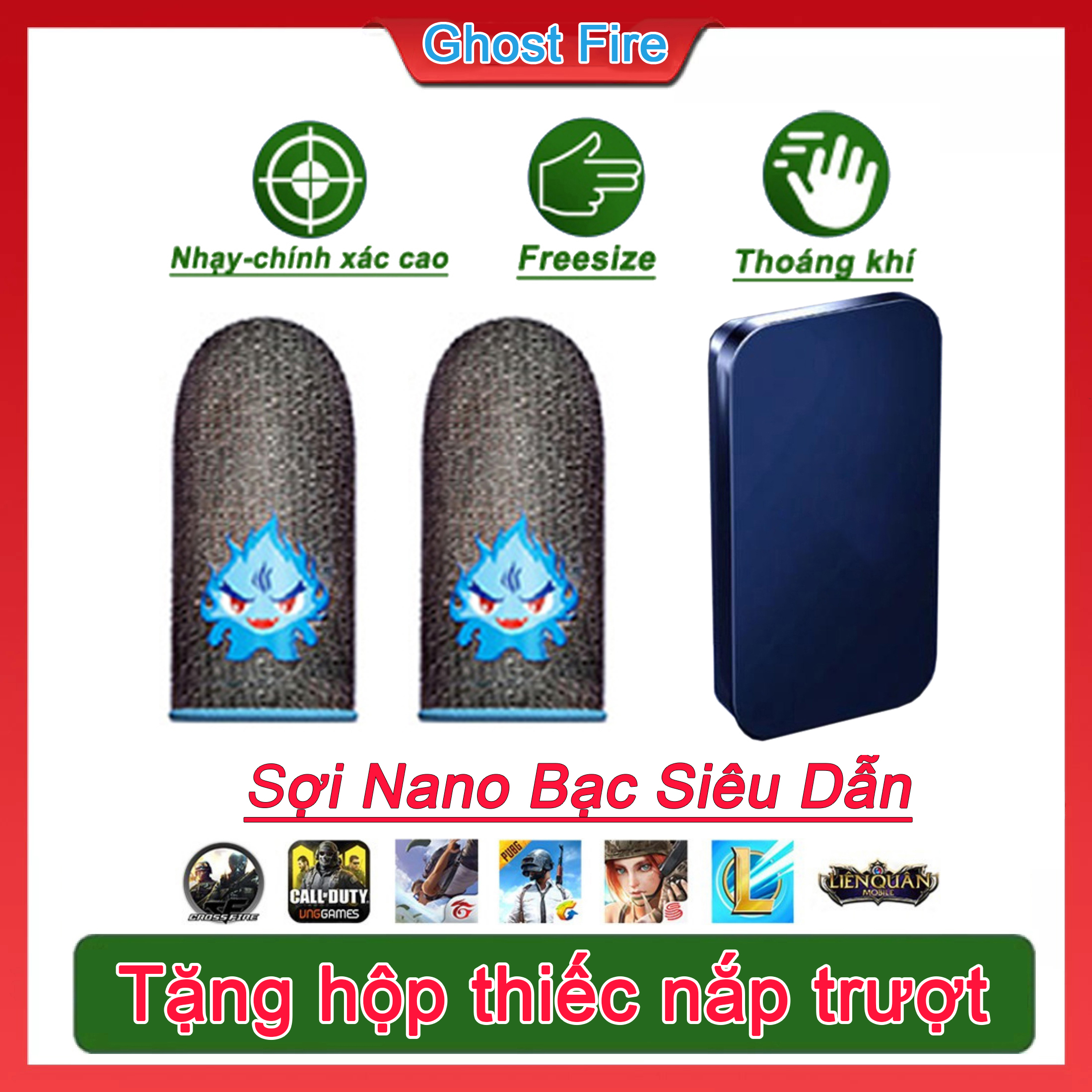 Bao tay chơi ff, Bao tay chơi game GFire cảm ứng - găng tay chơi game găng tay chơi ff PUBG, Liên quân, chống mồ hôi, bao tay bắn ff, gang tay chơi gameff cực nhạy, co giãn cực tốt