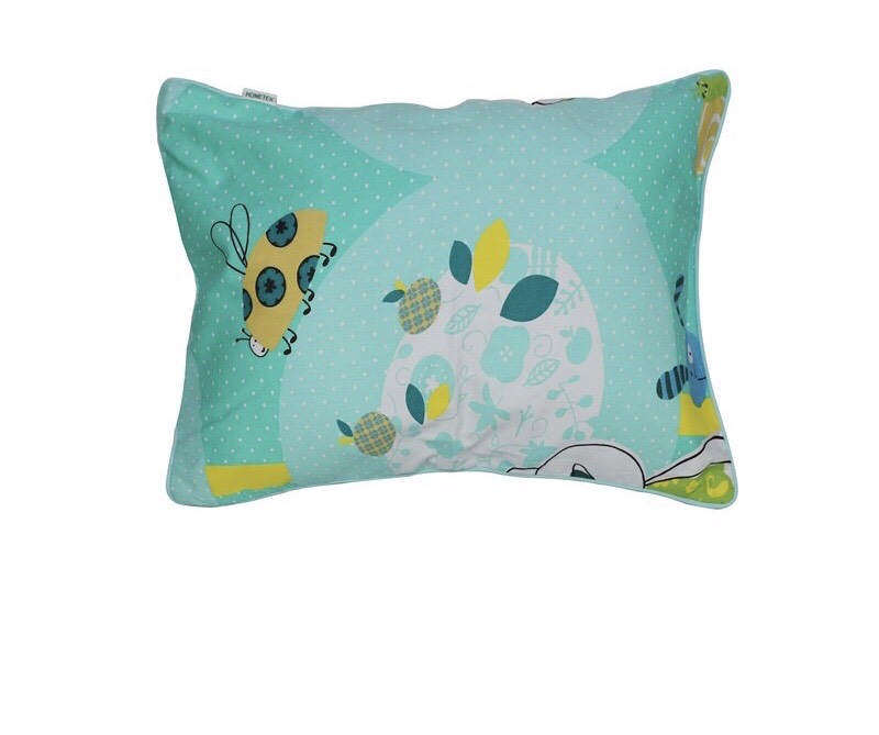 Gối nằm, gối đầu baby cotton viền gân hoa Hometex 30x50cm