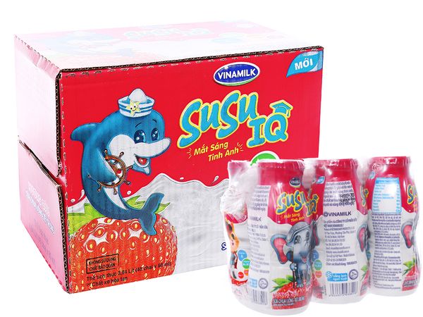 [HCM]Sữa Chua Uống Susu IQ Hương Cam - Dâu- Táo nho 80ml