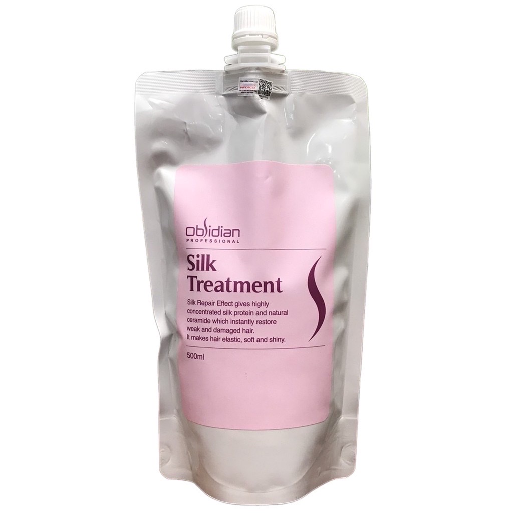 Hấp dầu dưỡng tóc siêu mềm mượt Obsidian Silk Treatment 500ml