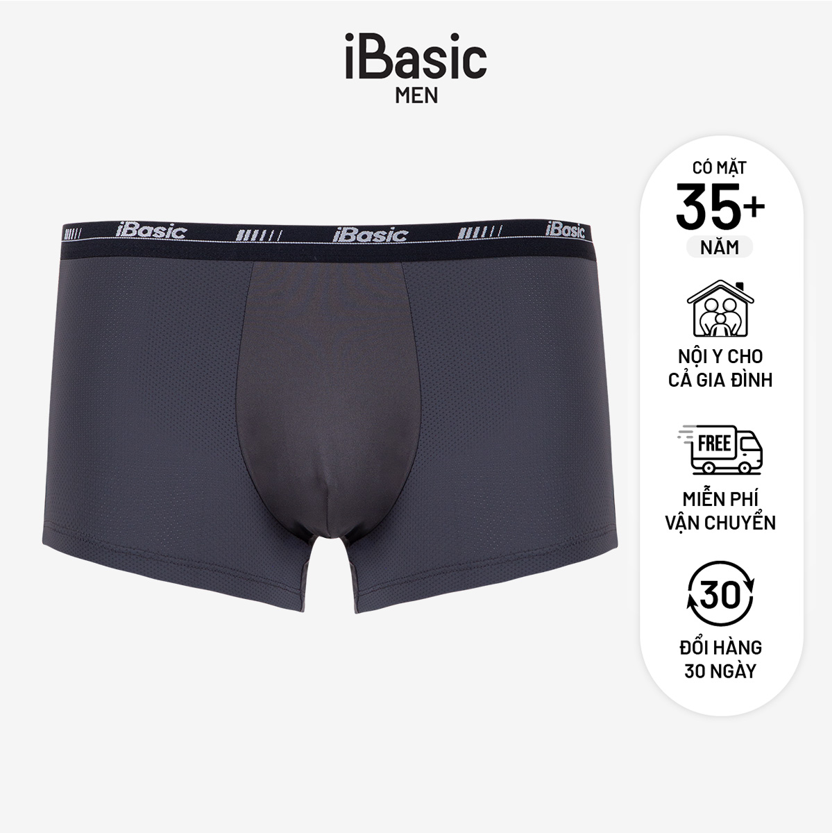  Quần lót nam iBasic phom trunk airy thoáng khí phối thun lạnh PANM136 