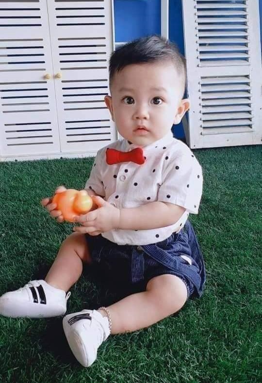 Set yếm chấm bi nơ đỏ cho bé trai 6-16kg - Màu - Đồ bộ cho bé trai 1 tuổi đến 4 tuổi