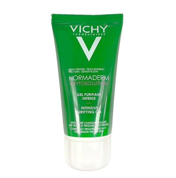 Sữa Rửa Mặt Vichy Dạng Gel Cho Da Dầu - Mụn Giúp Làm Sạch Sâu Và Giảm Bã Nhờn Normaderm Phytosolution Gel 50ml