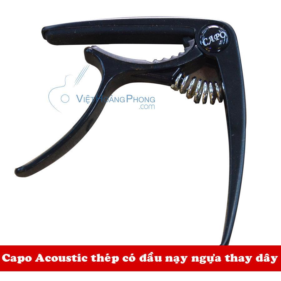 Capo chuyên đàn Acoustic cao cấp - Màu Bạc/ Đen - Việt Hoàng Phong