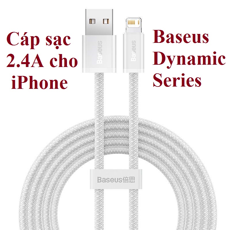 Cáp sạc iPhone 2.4A Baseus Dynamic Series