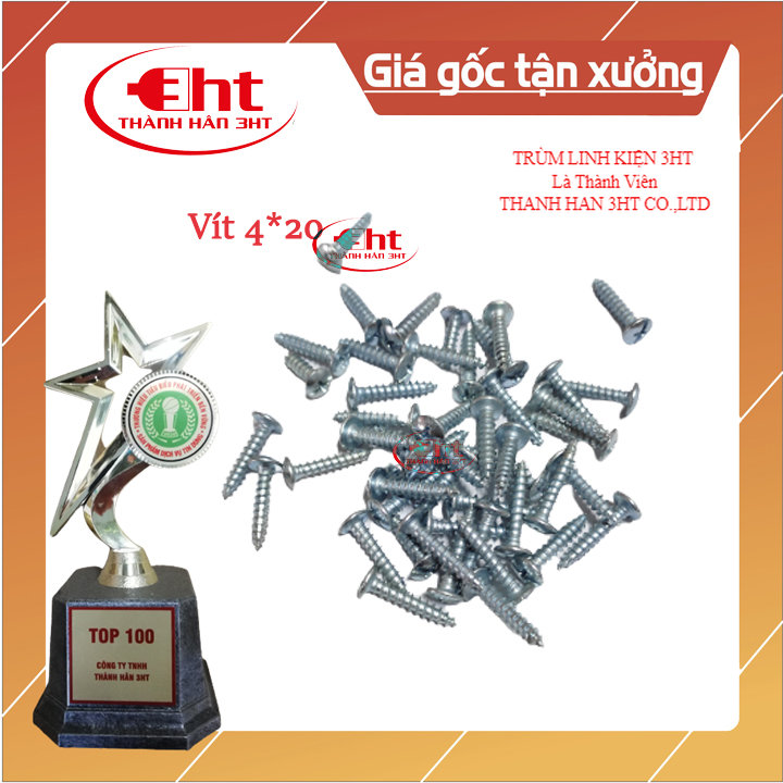 Vít bắt nhựa + gỗ 4*20