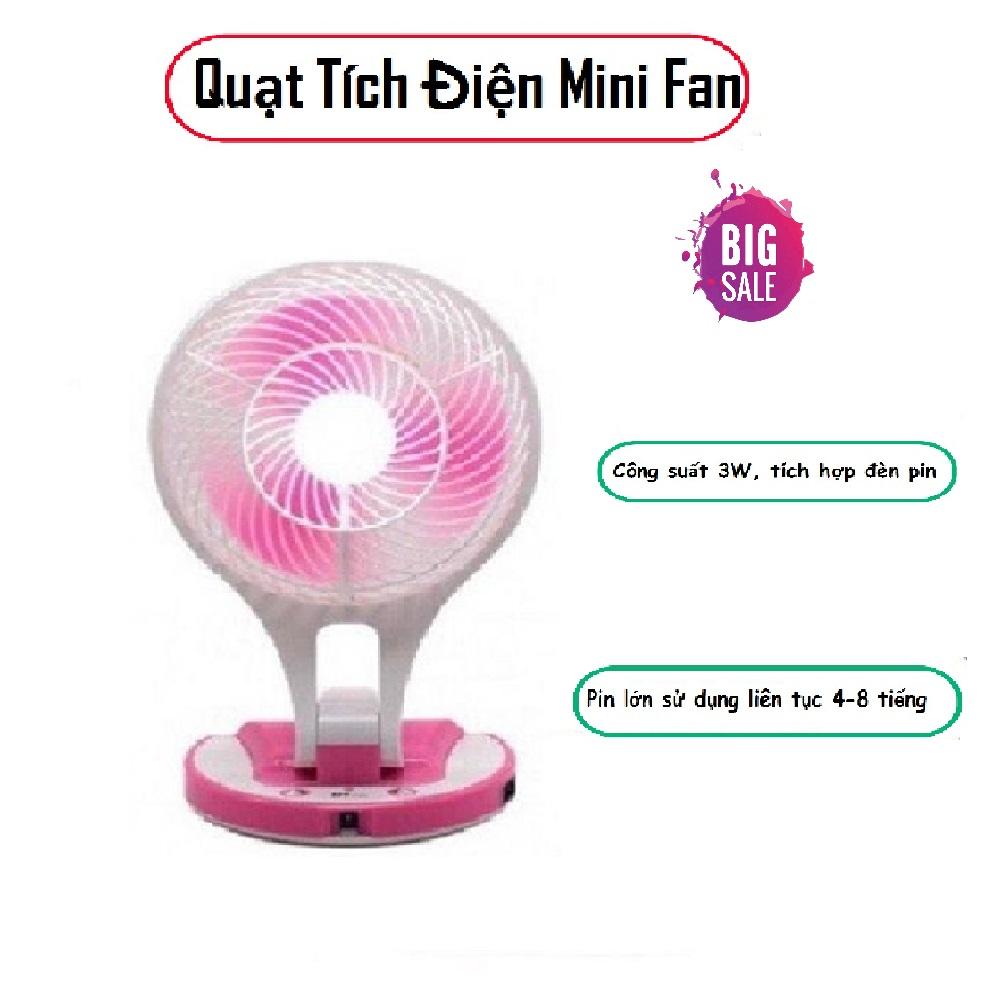 Quạt tích điện giá rẻ, quạt tích điện cầm tay mini, quạt gấp tích điện mini fan đa năng cao cấp - bh 12 tháng