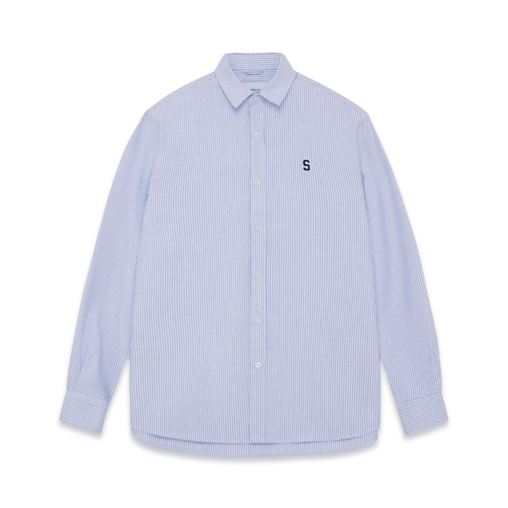 Áo sơ mi Silencestandard Premium Oxford Shirt Logo S thêu/Stripe