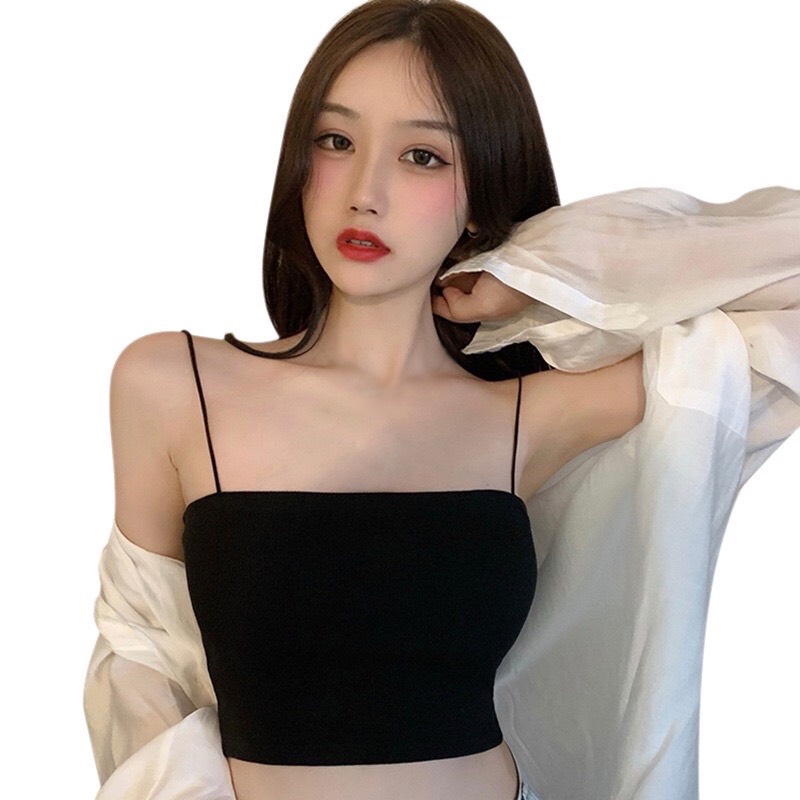 Áo 2 dây sợi bún hotgirl chất thun len tăm mềm mịn ôm body