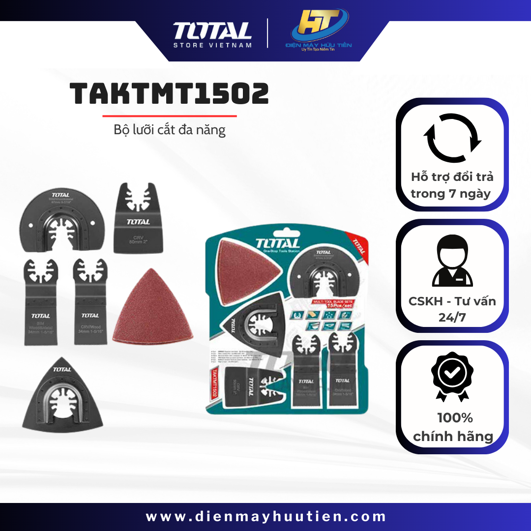 Bộ lưỡi máy cắt gọc đa năng total taktmt1502