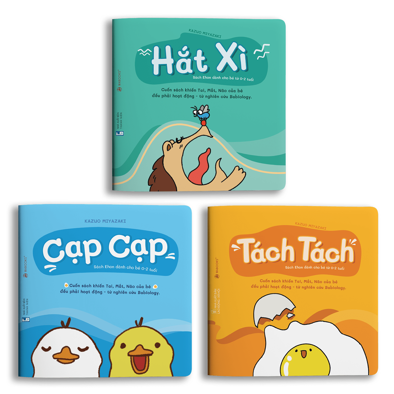 Sách Ehon Thật bất ngờ - Bộ 3 cuốn dành cho trẻ từ 0 - 2 tuổi phát triển thính giác & khả năng ngôn ngữ