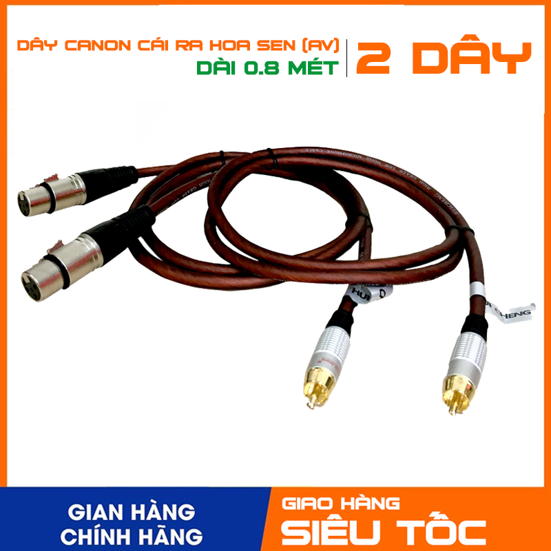 Bộ 2 Jack Canon Cái Ra AV (Bông Sen) Liên Dây  - Hàng Đẹp, Dùng Kết Nối Các Thiết Bị Âm Thanh