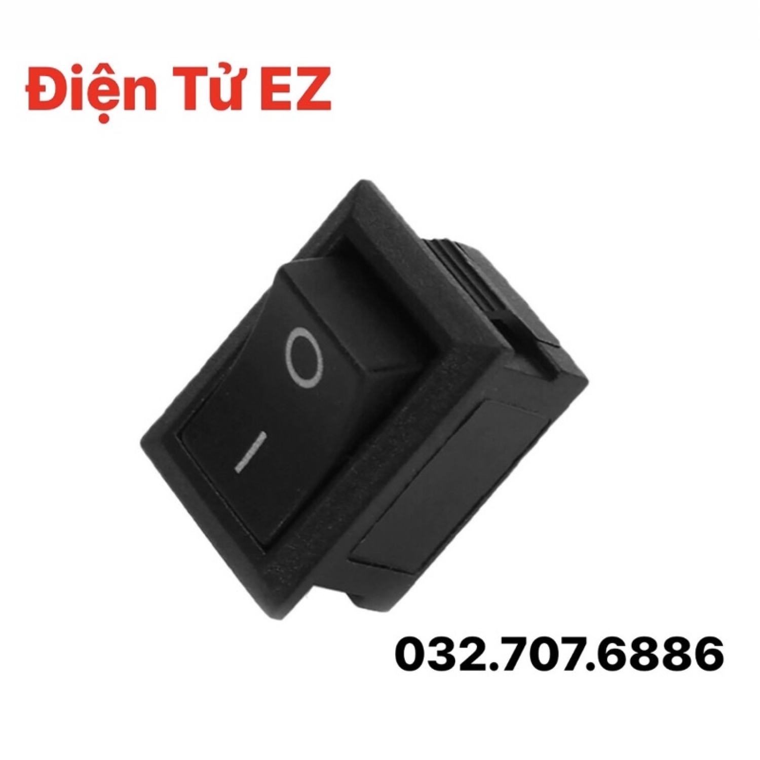 Công tắc bập bênh 2 chân, 2 trạng thá¡ kcd1-101 6a 250v 2p màu đen