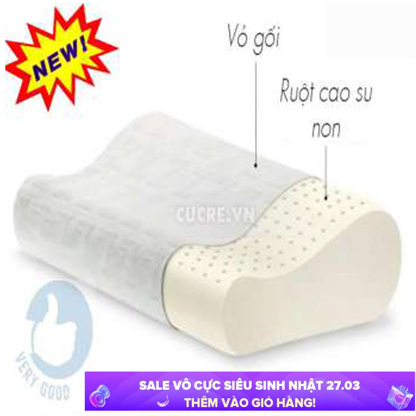 [HCM]Gối Ngủ Cao Su Non Chống Ngáy Người Lớn Cao Cấp - Mềm Mại - Êm ái - Đàn Hồi Gối Ngủ Gối Nằm Chống Ngáy Ngủ Ngon