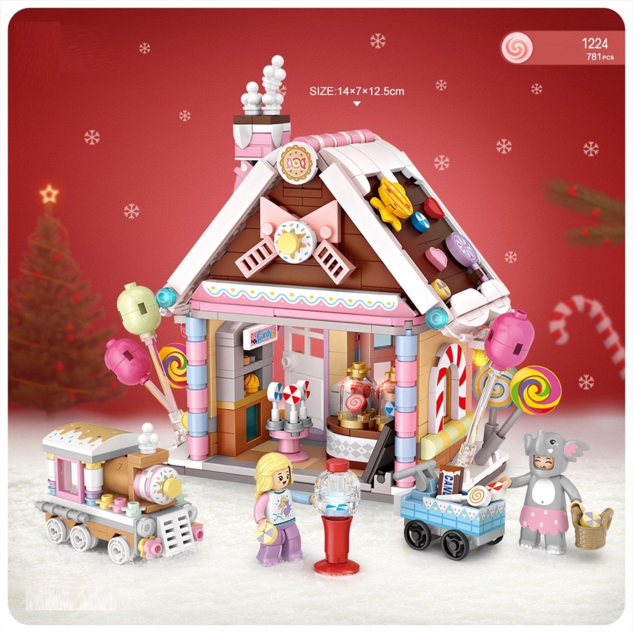 Đồ chơi lắp ráp building blocks mini Loz mô hình lắp ráp The Candy House